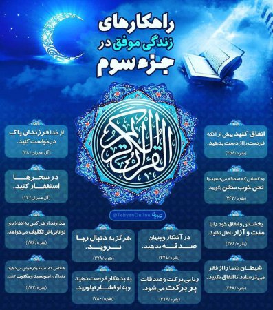 راهکارهای زندگی موفق در جزء سوم قرآن کریم