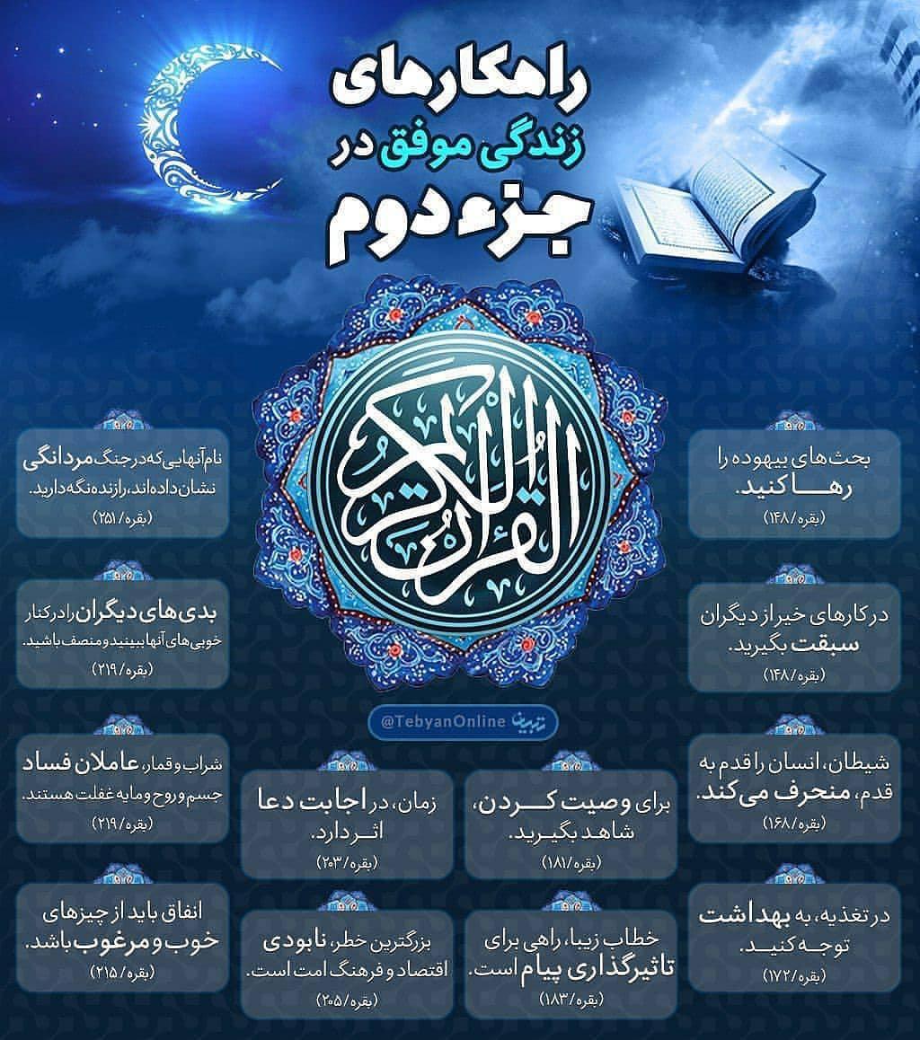 راهکارهای زندگی موفق در جزء دوم قرآن کریم
